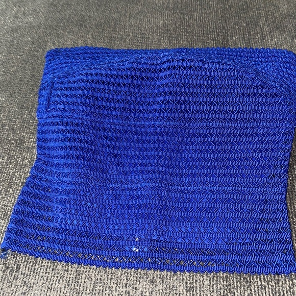 Royal blue strapless zip up top - Picture 2 of 3